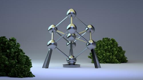 The atomium (low poly) preview image